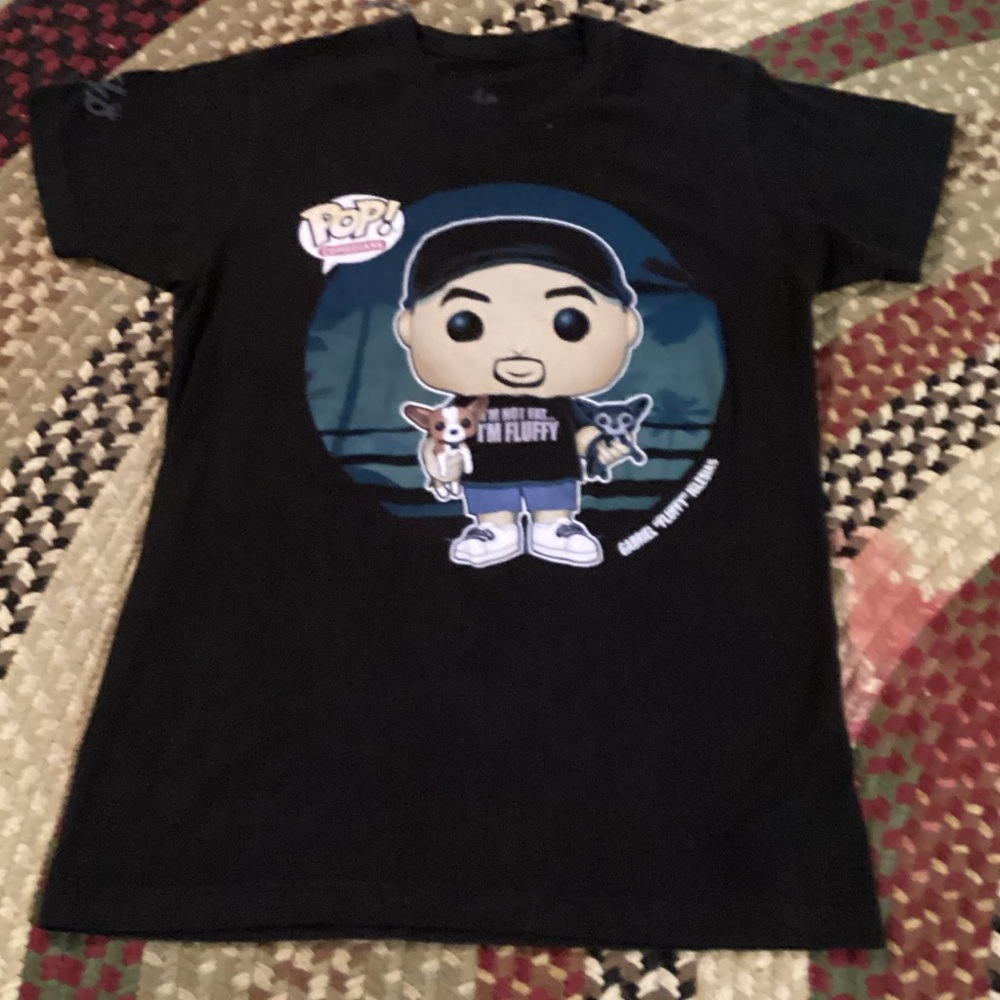 Funko Black Graphic Tee with Pop Design Gabriel "Fluffy" Iglesias Size Small